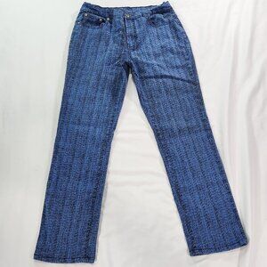 Vintage Patterned Blue Denim Diane Gilman Size 10      Lot C